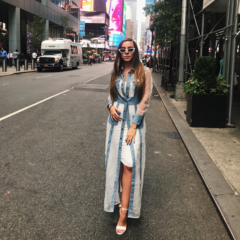 NEW Heart Break Babe Duster- Denim Fashion Nova